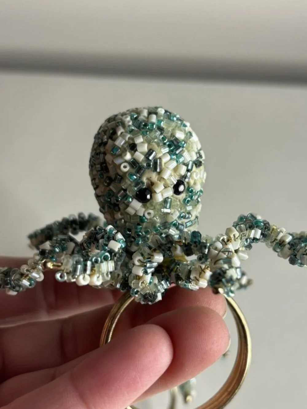 Set of 2 Beaded OCTOPUS Napkin Rings Pier 1 Imports Coastal Beach Decor